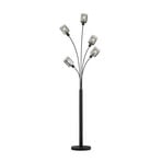 Iska floor lamp, glass lampshades, five-bulb