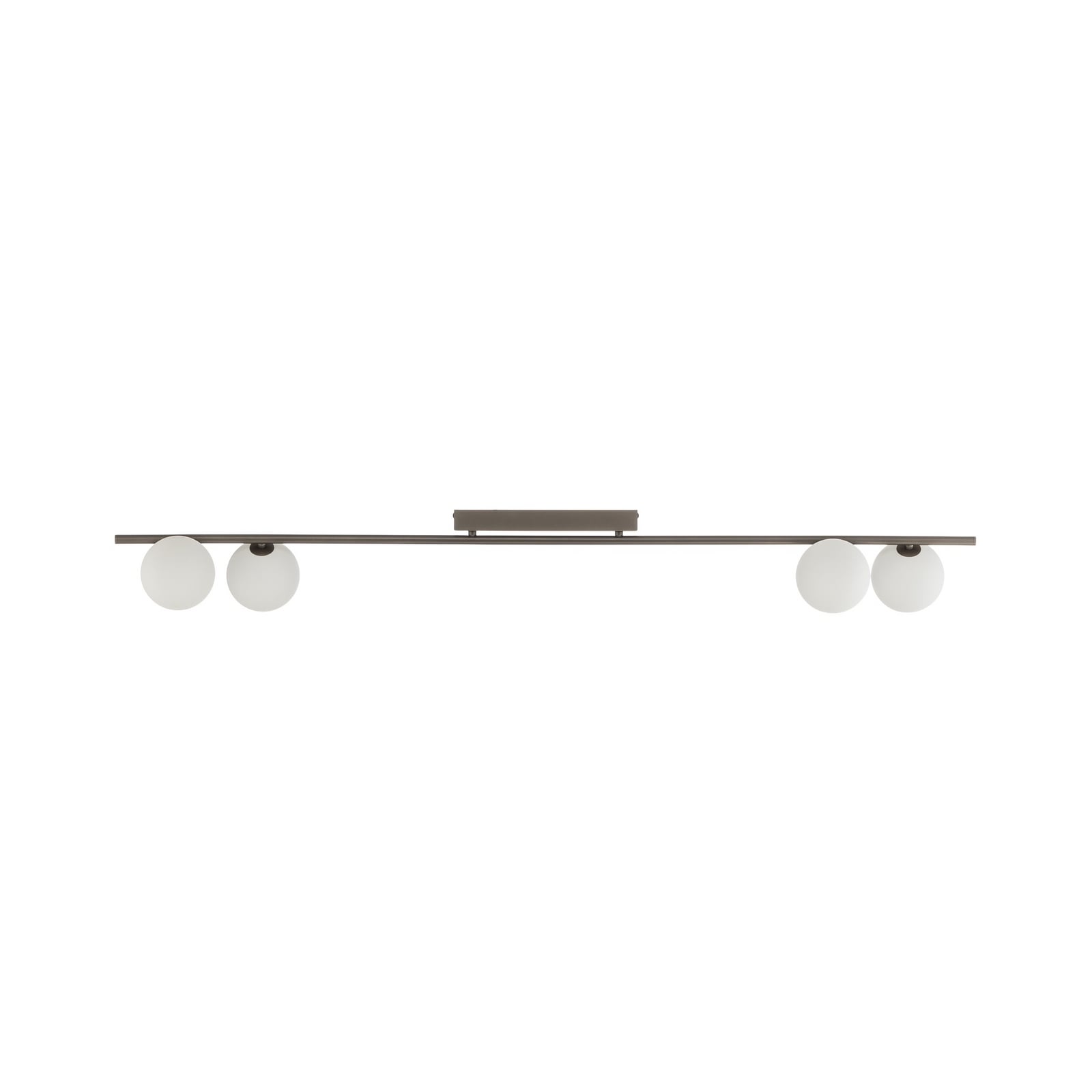 Deckenleuchte Imelo, braun, 4-flammig, Glas, Länge 140 cm