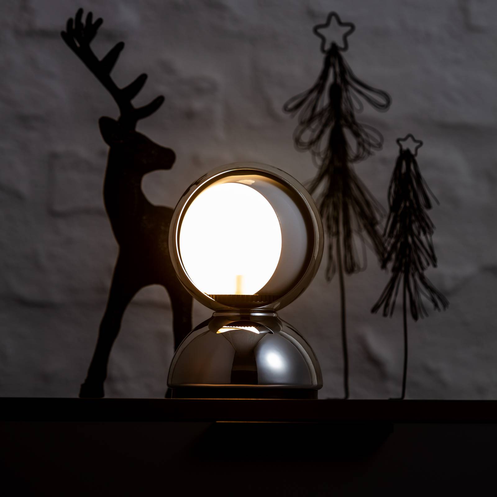 Artemide Eclisse lampa stołowa, chrom
