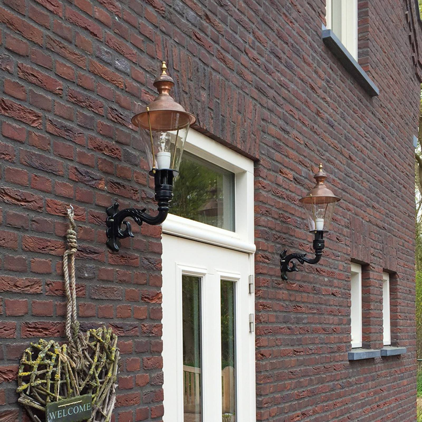 Außenwandleuchte Hoorn, Fassung oben, schwarz günstig online kaufen