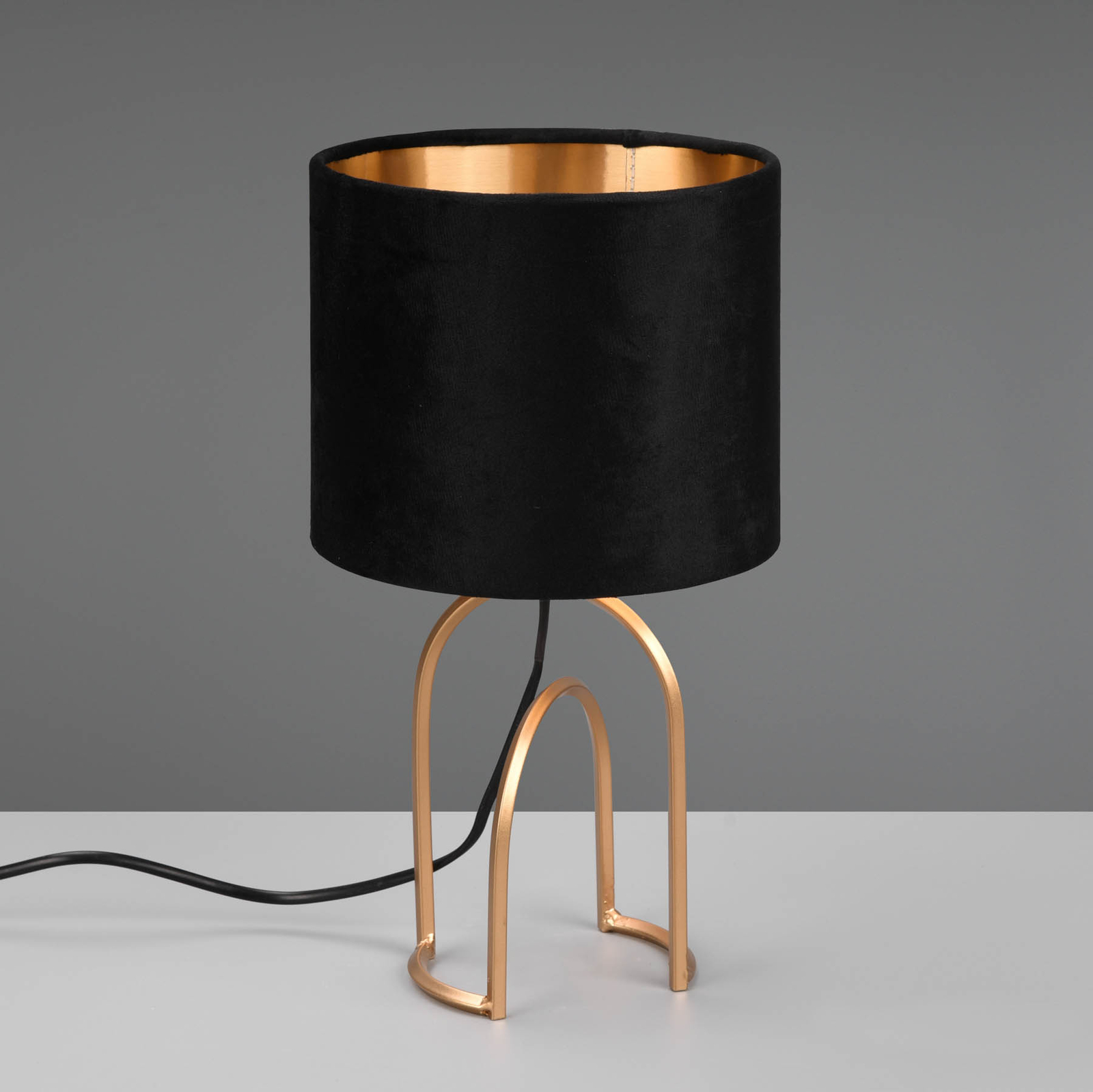 Lámpara de mesa Grace, Ø 18 cm, negro/oro