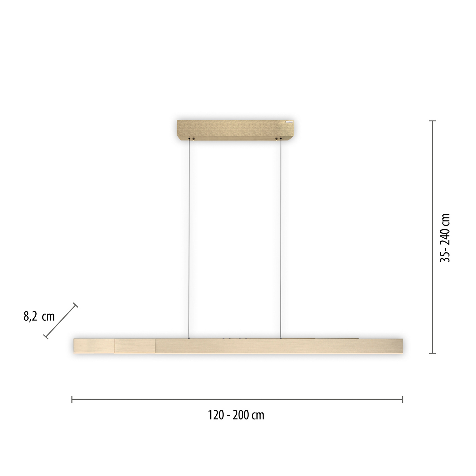 Suspension LED Moto-Rise, or impérial, aluminium, CCT - PURE Suspension LED Moto-Rise, or impérial, aluminium, CCT - PURE
