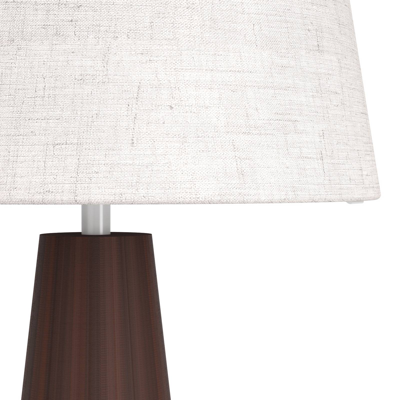 Lampa stołowa Patemisco, brązowo-naturalna, stal, tkanina, wysokość 41 cm