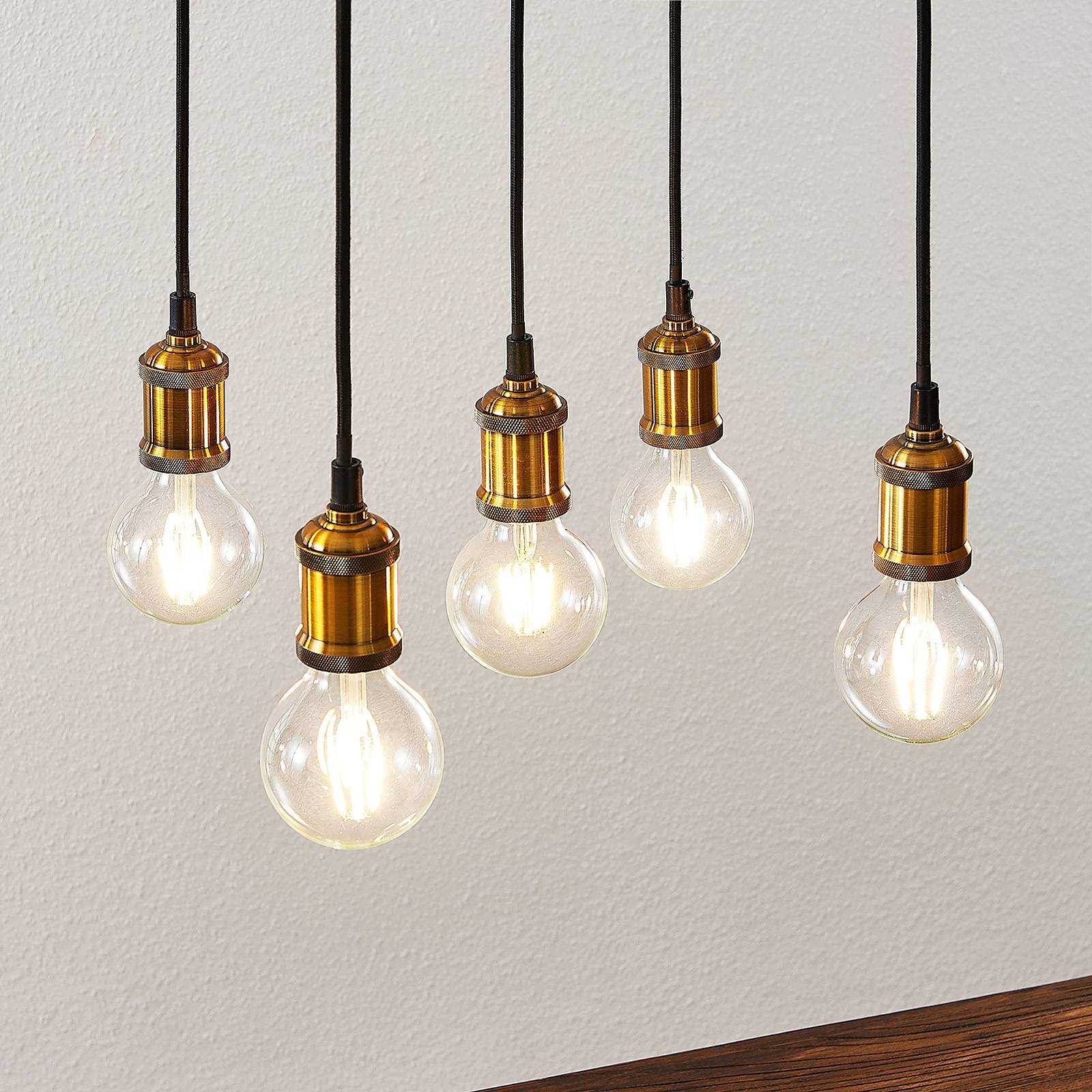 Lampa wisząca Lindby Sevin, lampa wisząca, 5-pkt.