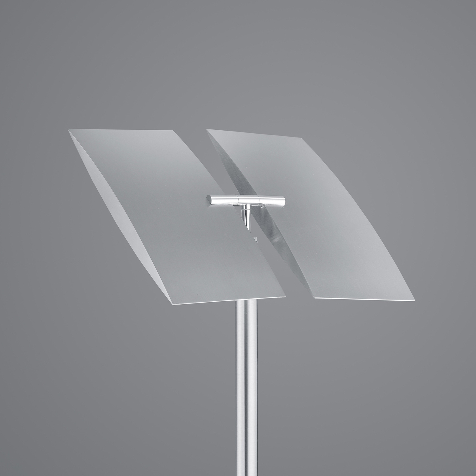 LED-Stehlampe Wim 2-flammig Leselampe nickel/chrom