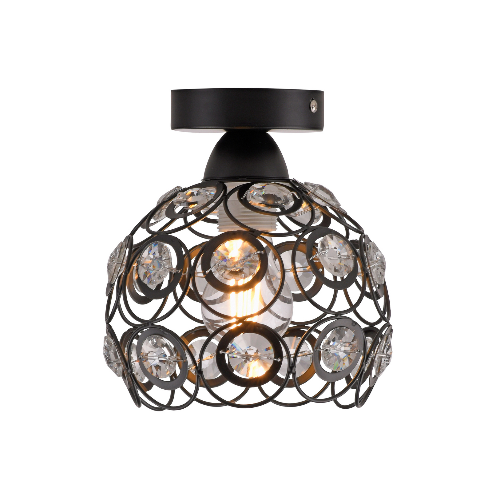 Loftlampe Tilly, sort, jern, Ø 18,5 cm, E27 Loftlampe Tilly, sort, jern, Ø 18,5 cm, E27