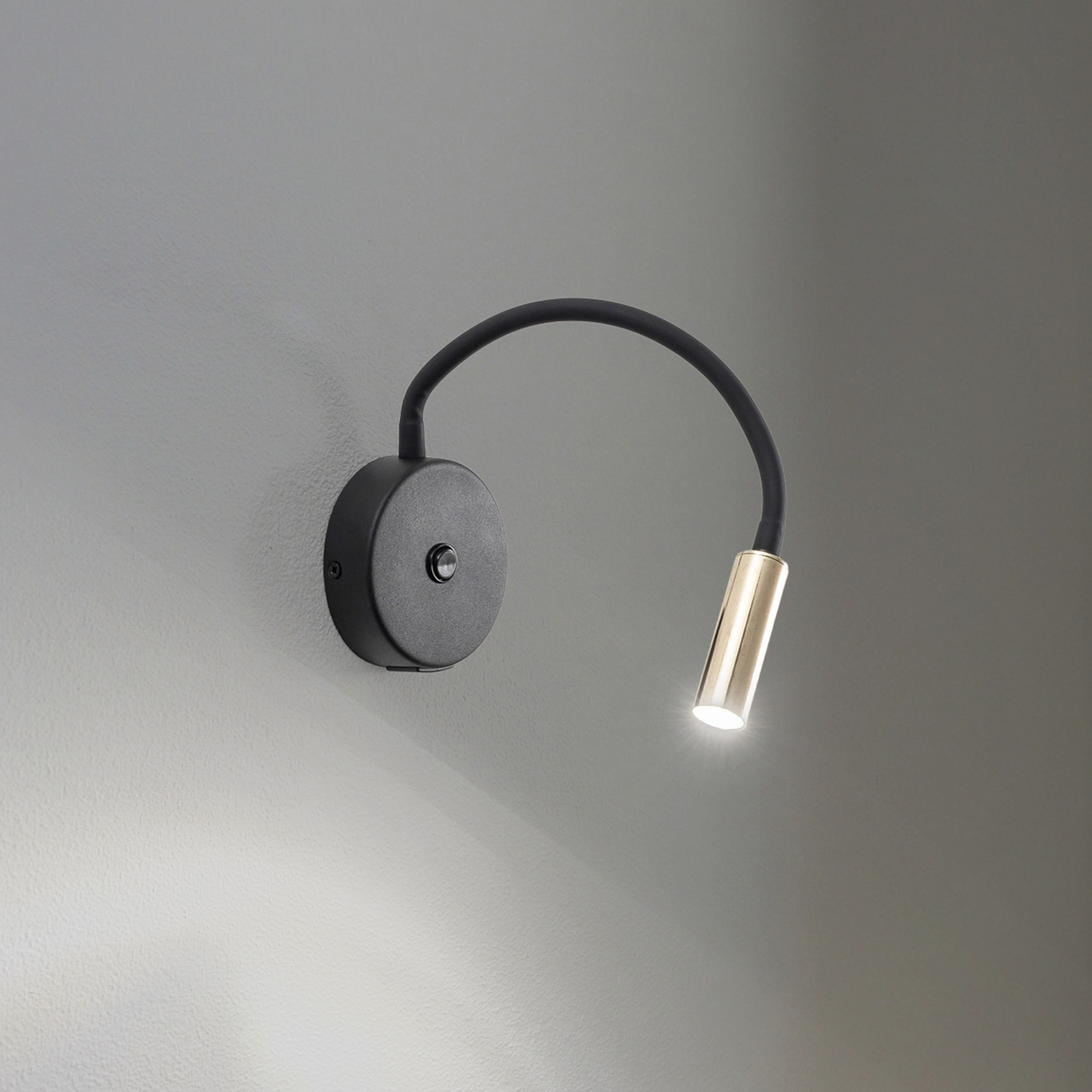 TK Lighting Aplică de perete Lagos USB negru/auriu 27 cm lampă de citit G9 - dormitor - Modern - negru auriu - Metal