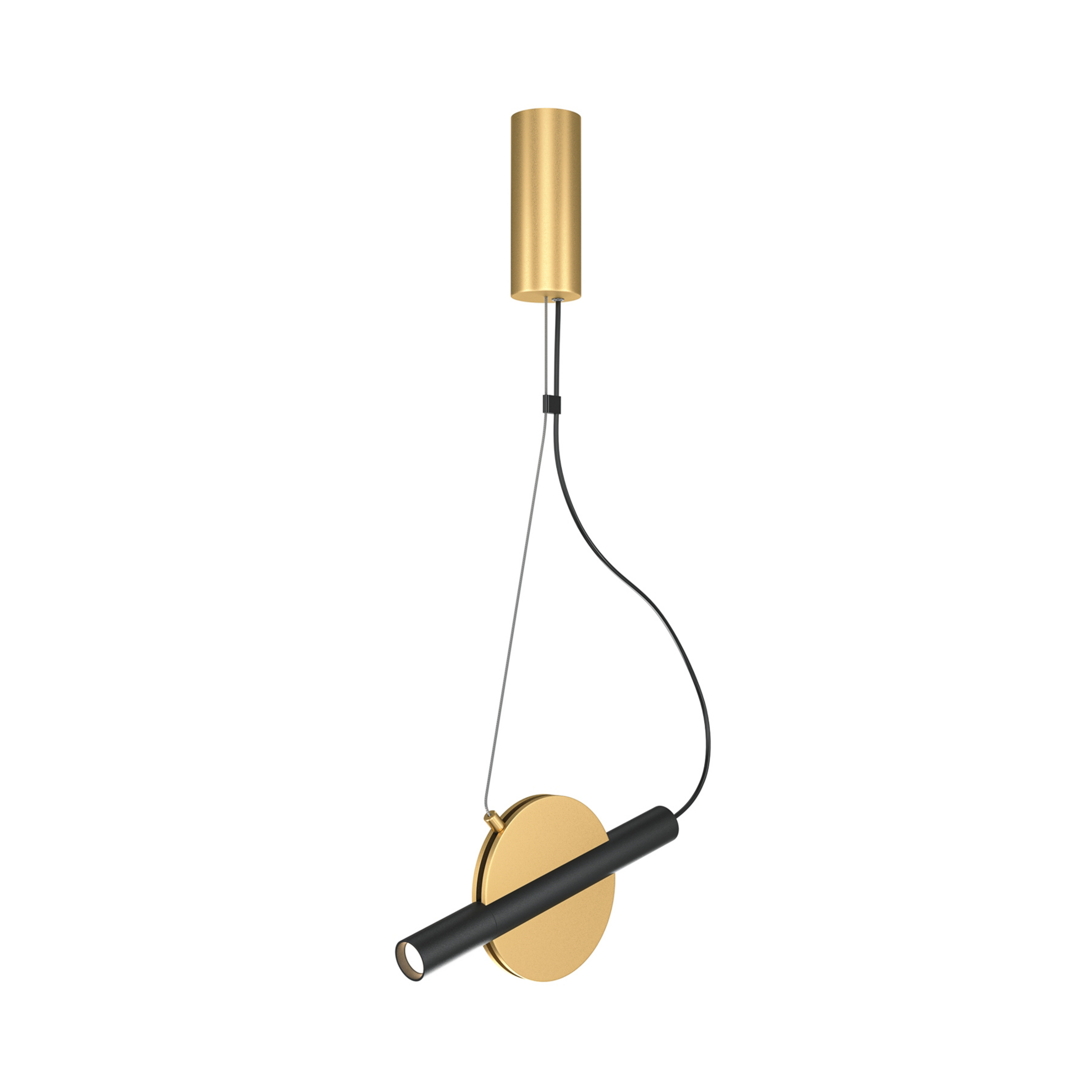 Lampa wisząca LED Maytoni Enigma, regulowana, w kolorze mosiądzu