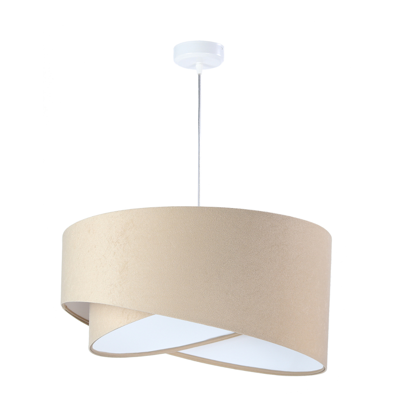 Pendellampa Vivien, tvåfärgad, creme/vit