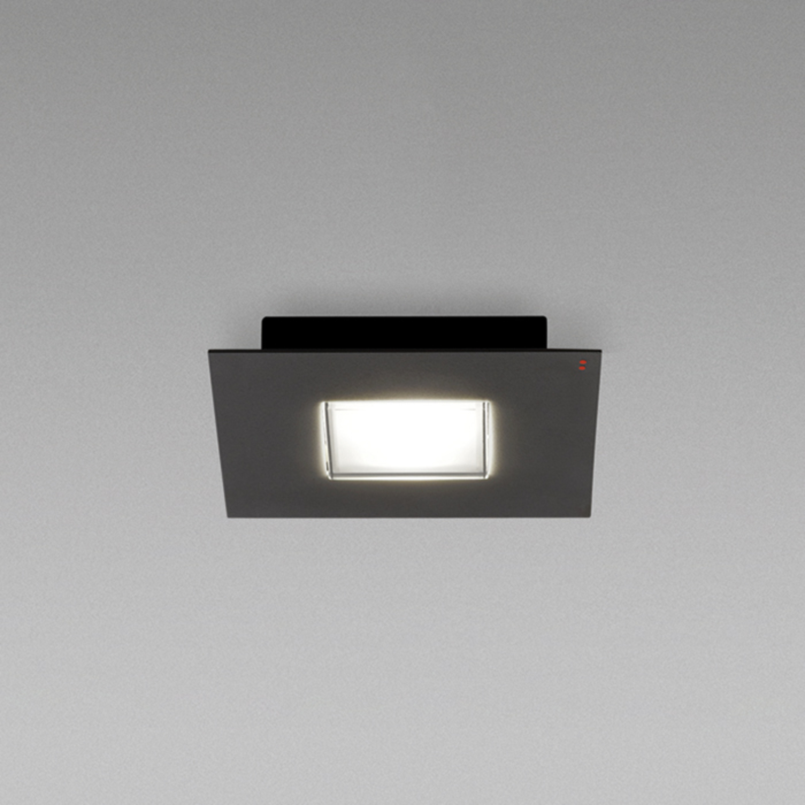 Fabbian Quarter čierne stropné LED svetlo 1-pl.