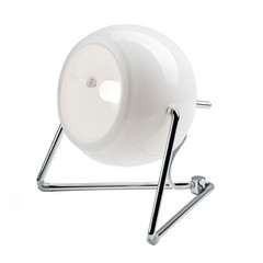 Fabbian Beluga White sklenená stolná lampa Ø 9 cm