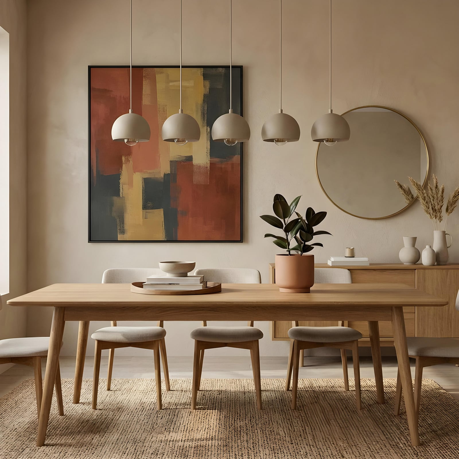 Sool hanging light, beige, length 95 cm, 5-bulb, metal, E27 Sool hanging light, beige, length 95 cm, 5-bulb, metal, E27
