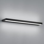 Aplique de pared LED Helestra Slat, negro mate 60 cm