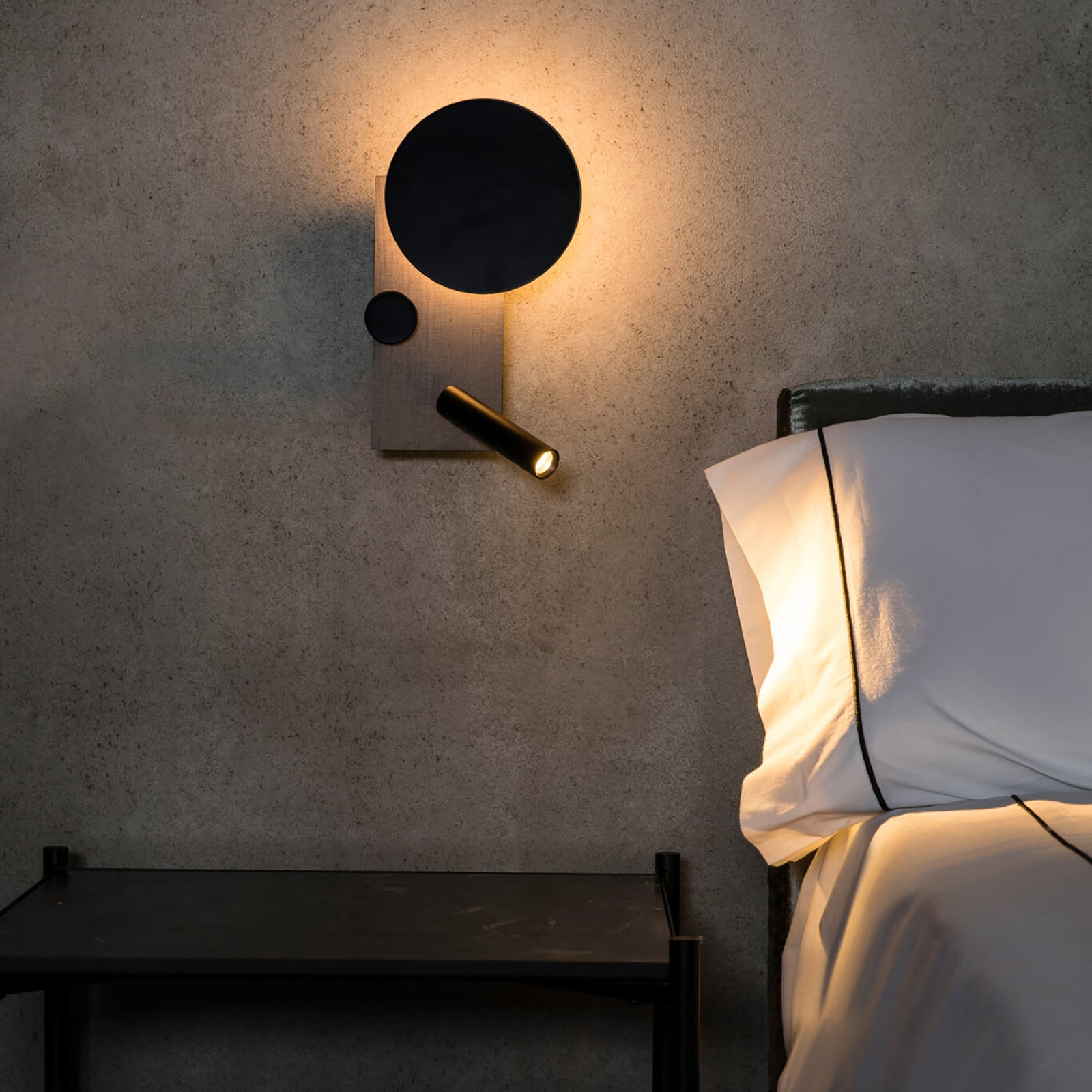 Applique murale LED Klee, grise, version gauche, à 2 lampes Applique murale LED Klee, grise, version gauche, à 2 lampes