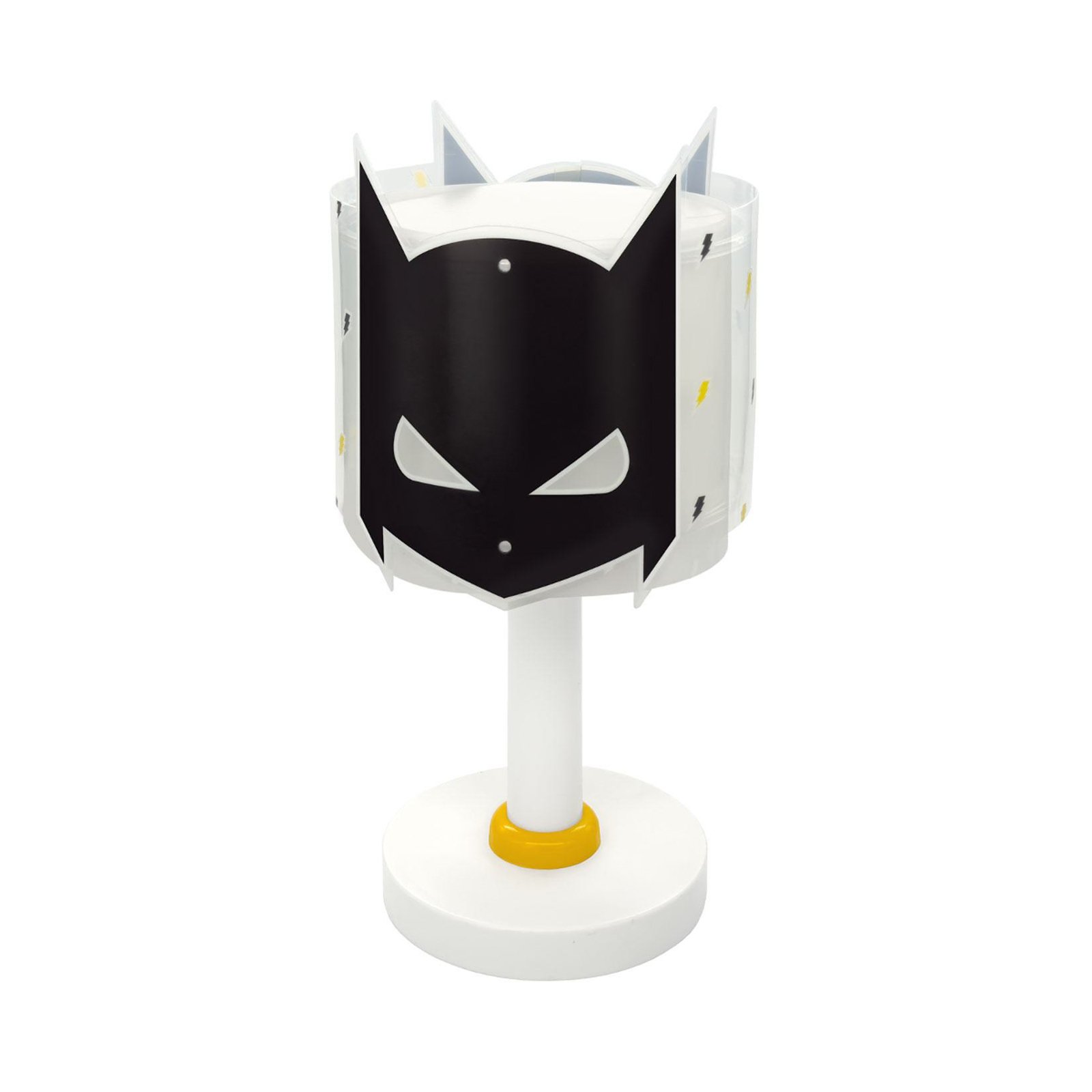 Dalber Dark Hero bordlampe, hvid/sort, højde 30 cm