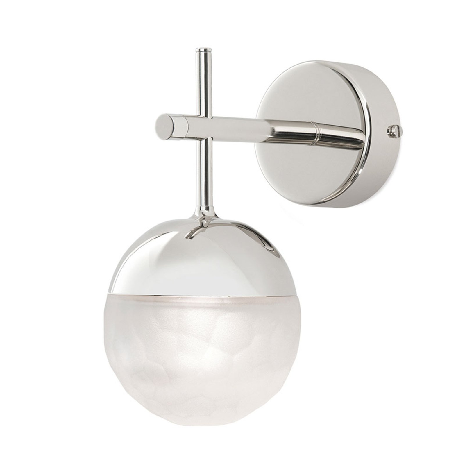 Applique LED Ball, 1 luce, nichel, in basso