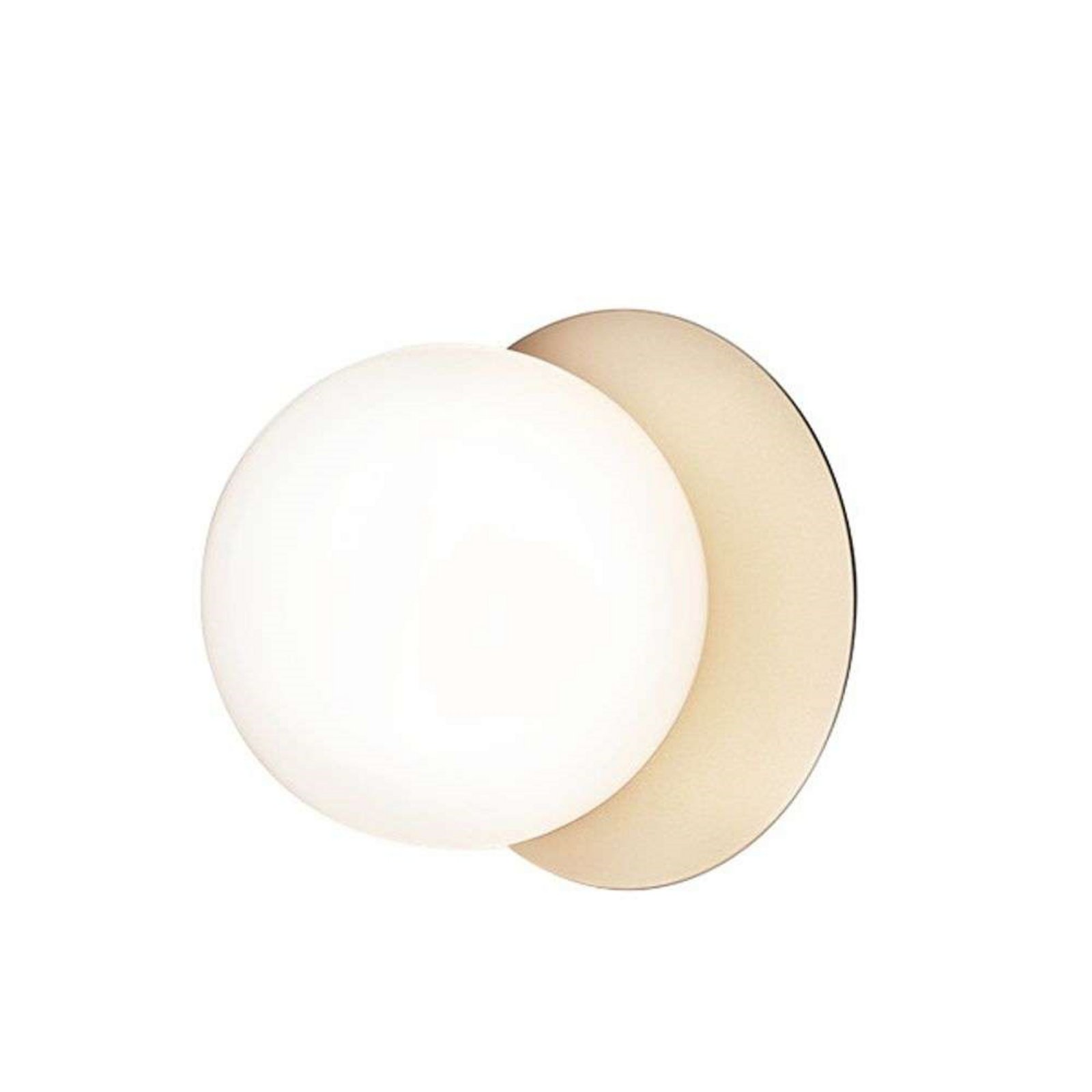 Liila 1 Wall/Ceiling Lamp IP44 Large Nordic Gold/Opal White - Nuura