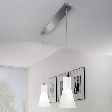 Lampa wisząca Dana ze szkła, 2-punktowa