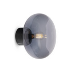 Karl-Johan LED wall light, black/opal - New Works