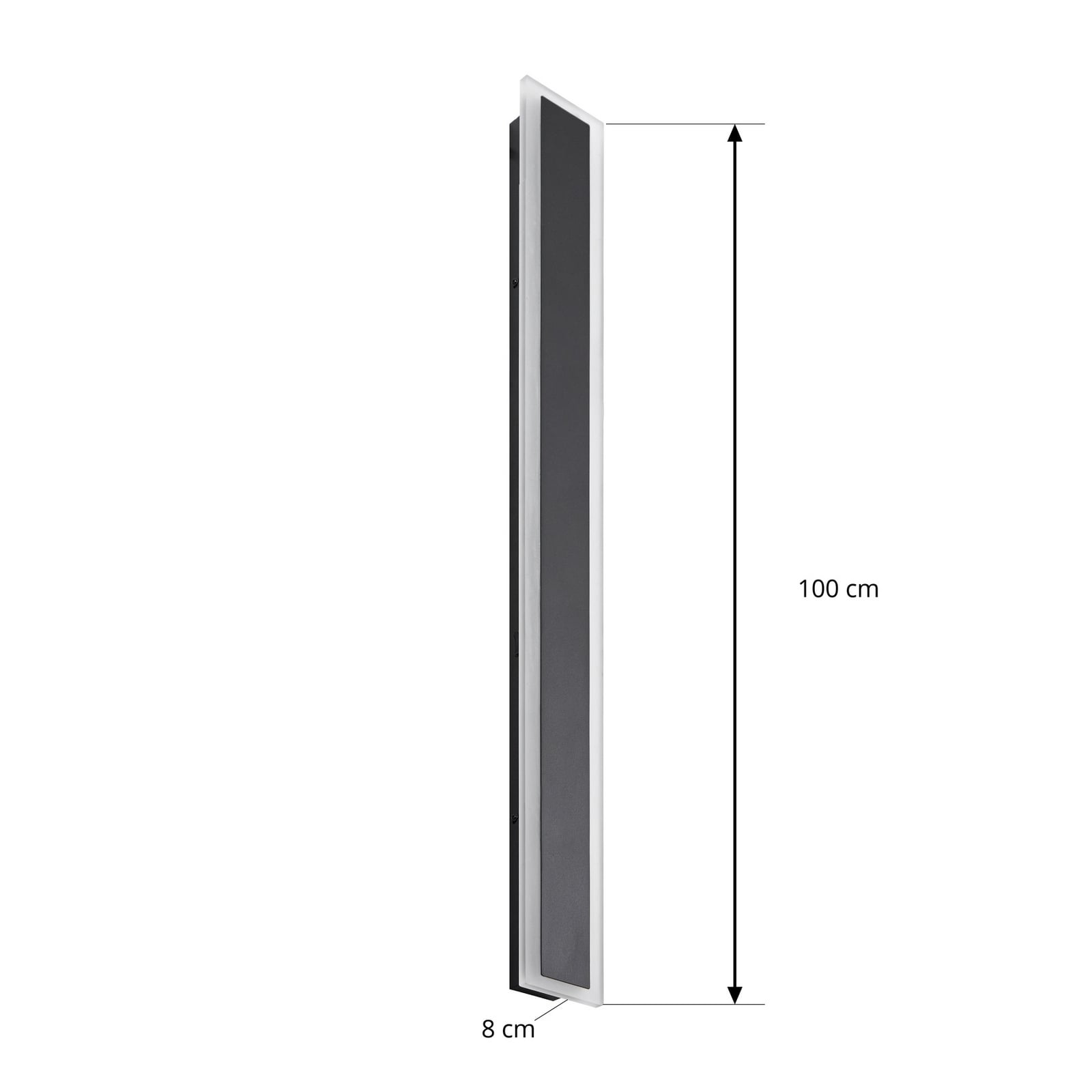 Ilora LED vanjska zidna svjetiljka, CCT, IP65, crna, visina 100 cm, metal - Ilora LED vanjska zidna svjetiljka, CCT, IP65, crna, visina 100 cm, metal -