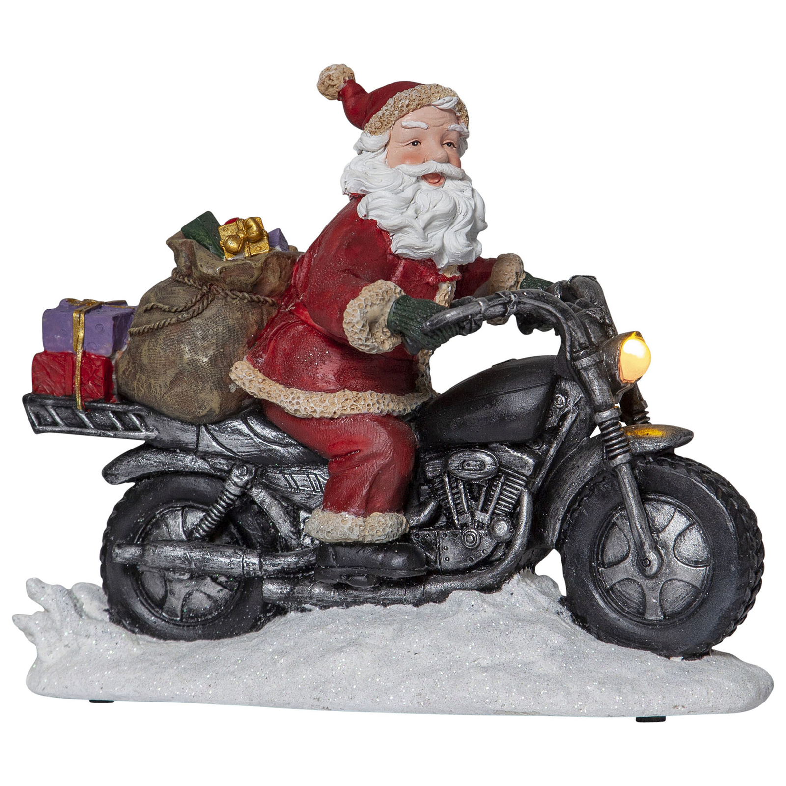 LED-Dekoleuchte Merryville, Santa auf Motorrad