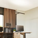Arcchio LED kancelářská stojací lampa Jolinda, tvar T, černá, 4 000 K