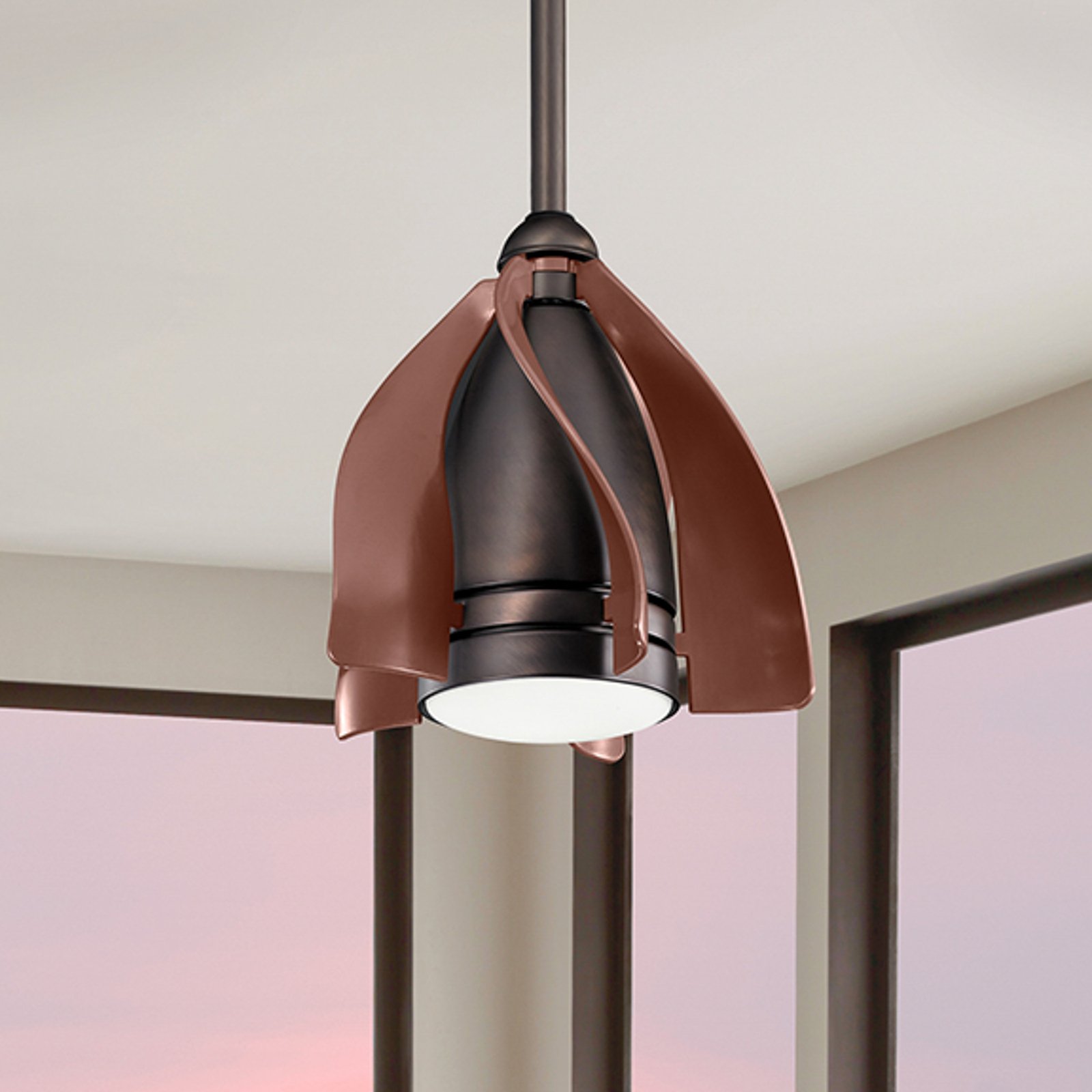 Terna LED ceiling fan oiled/brushed bronze