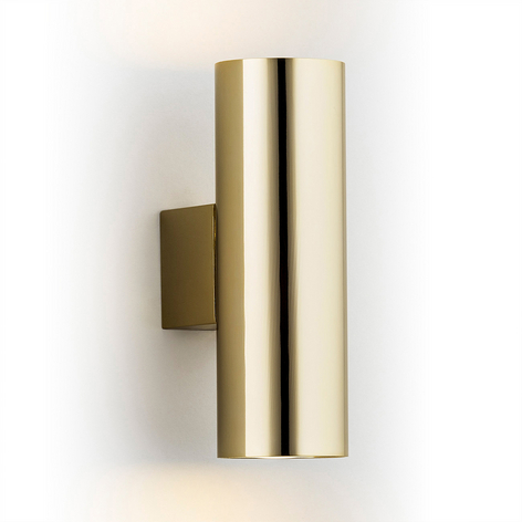Vägglampa Marion, 2 lampor, mässing