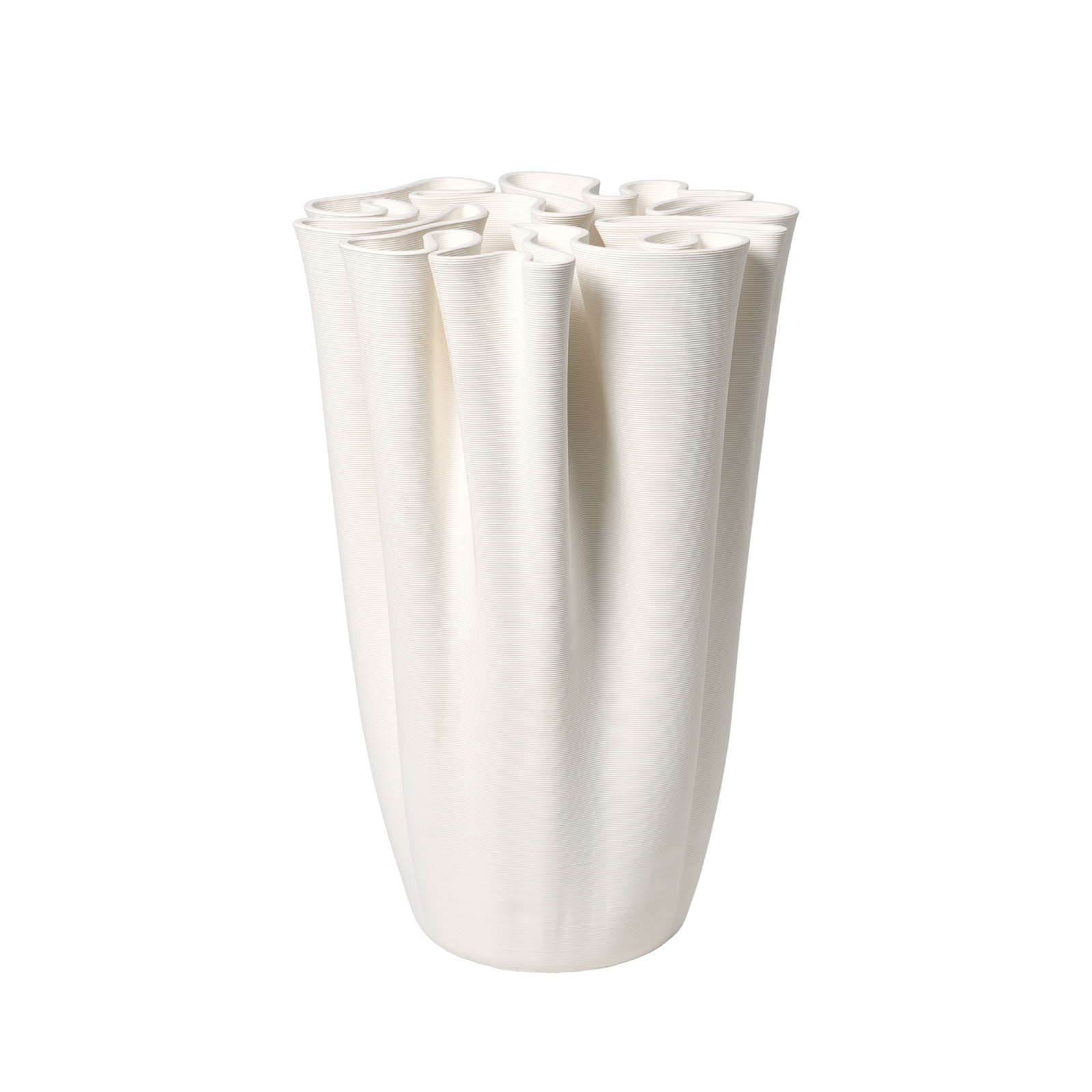 Dedali Vase, weiß, Höhe 50 cm, Steingut - ferm LIVING