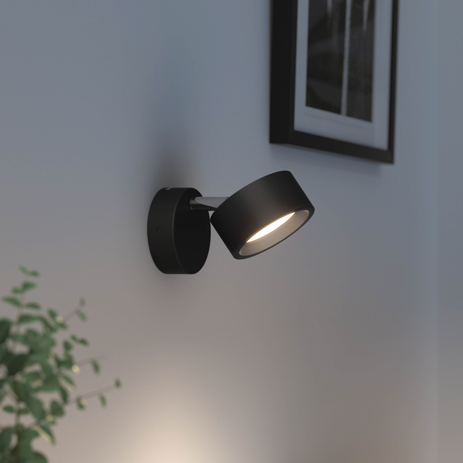 Philips Bracia LED plafondspot 1-lamp, zwart