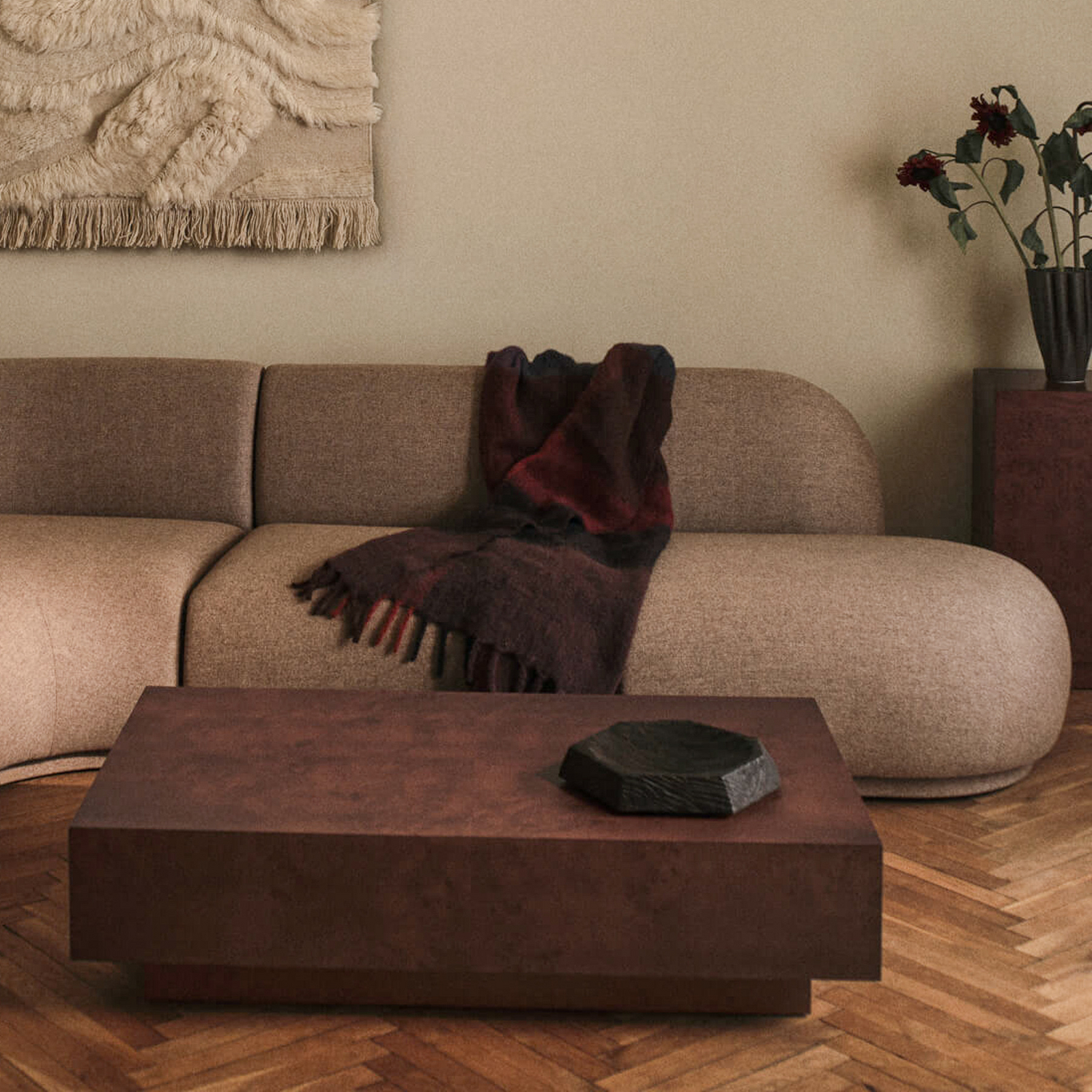Koh Schale, dunkelbraun, Ø 35 cm, Kiefernholz - ferm LIVING
