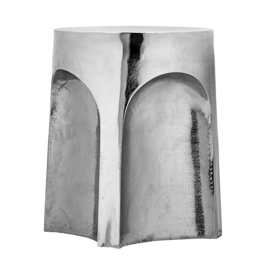 Table d'appoint Riga argent métal hauteur 40 cm - House Doctor