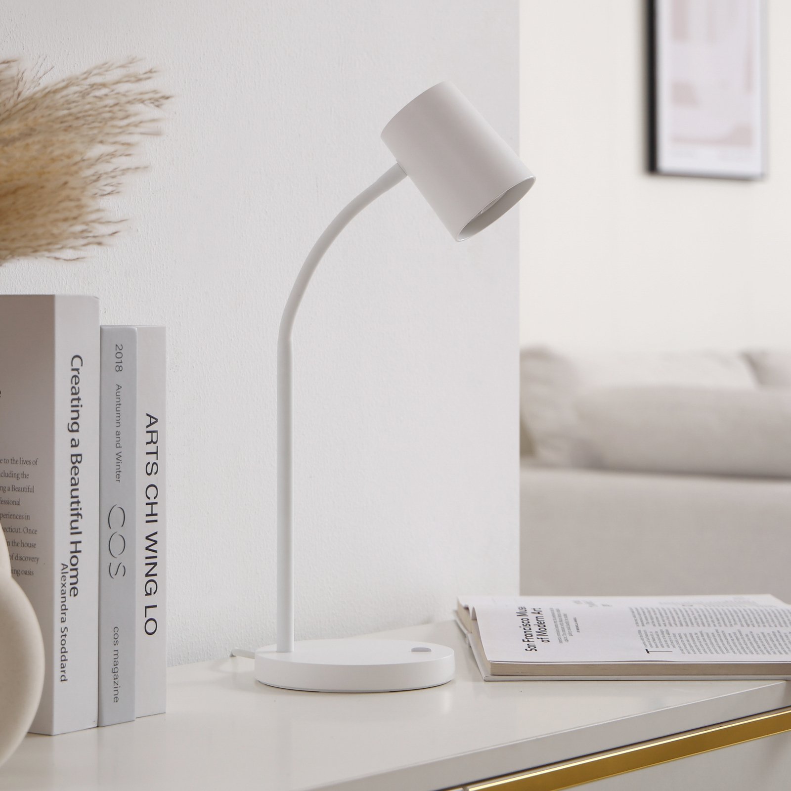 Radka Lampe de Table Blanc - Lindby