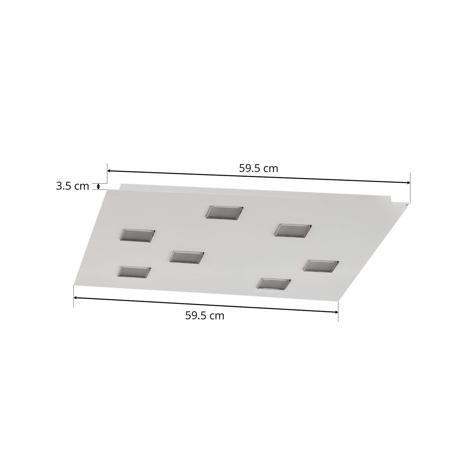 Lampa sufitowa LED Quarter, mocne światło, biała