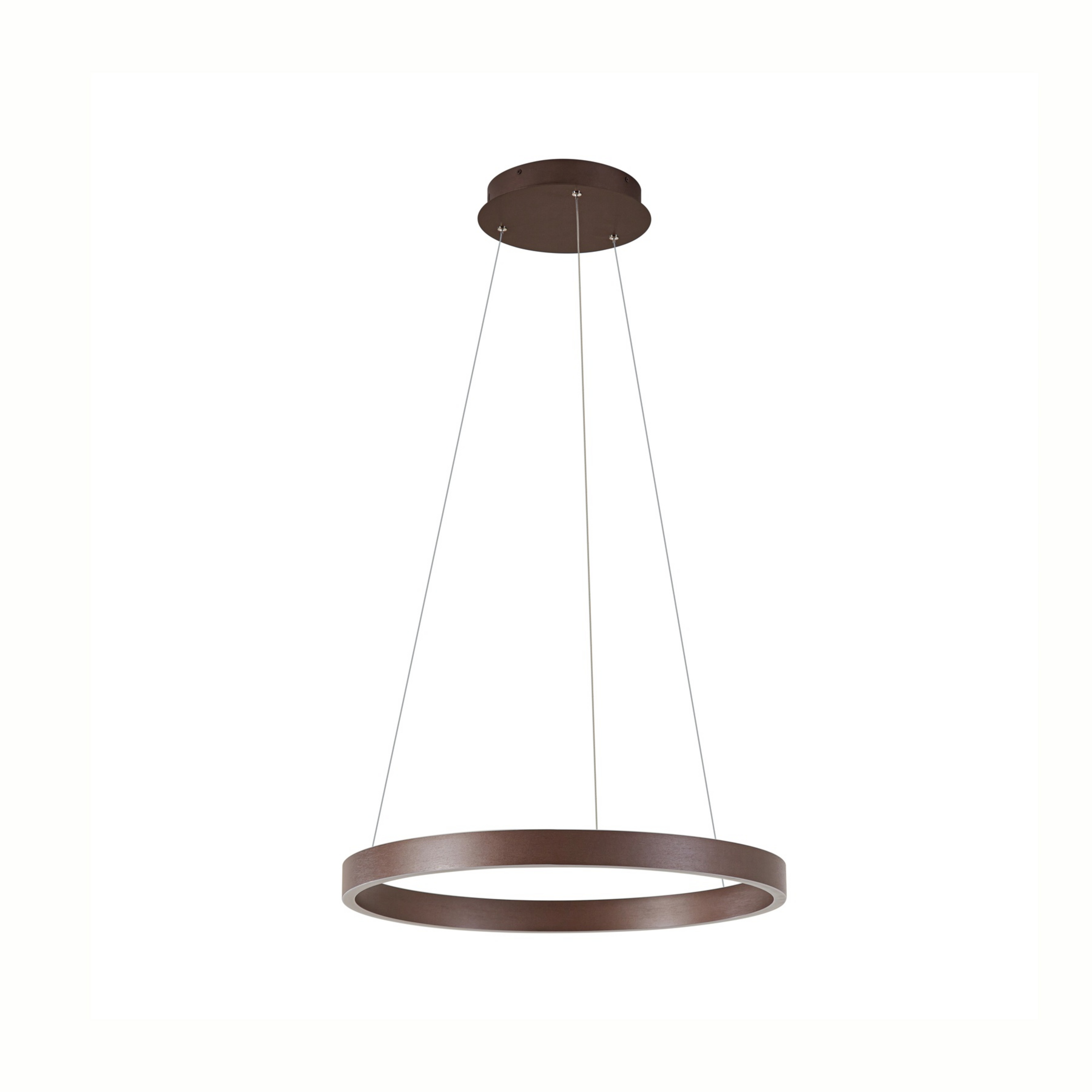 Lampada LED a sospensione Yonam, Ø 60 cm, 1 luce, marrone, CCT - Lucande