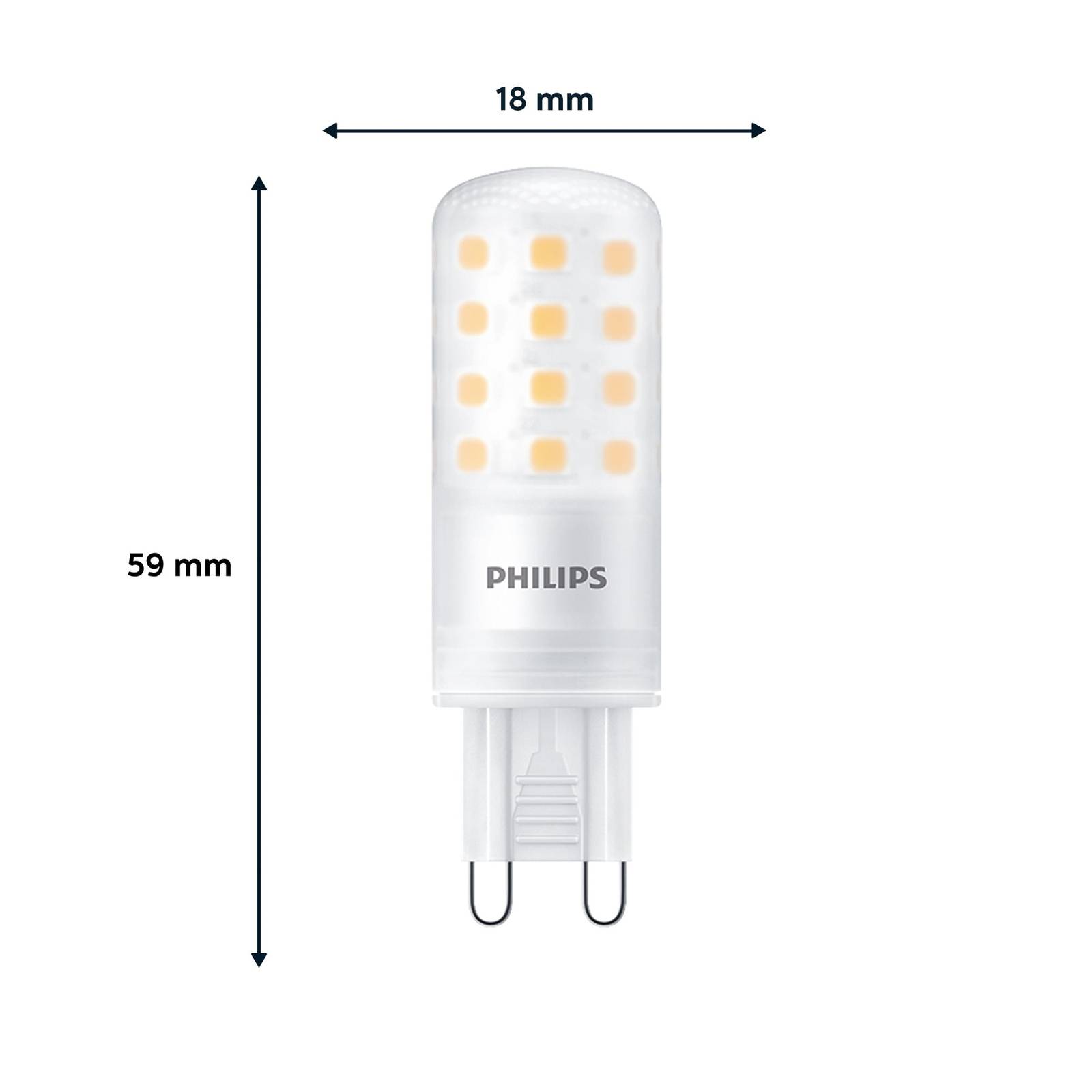 Philips LED-stiftlampa G9 4W matt 480lm 2 700K dimbar