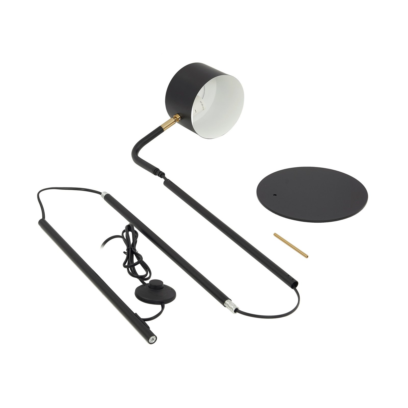 Kaida Stojací Lampa Černá - Lindby