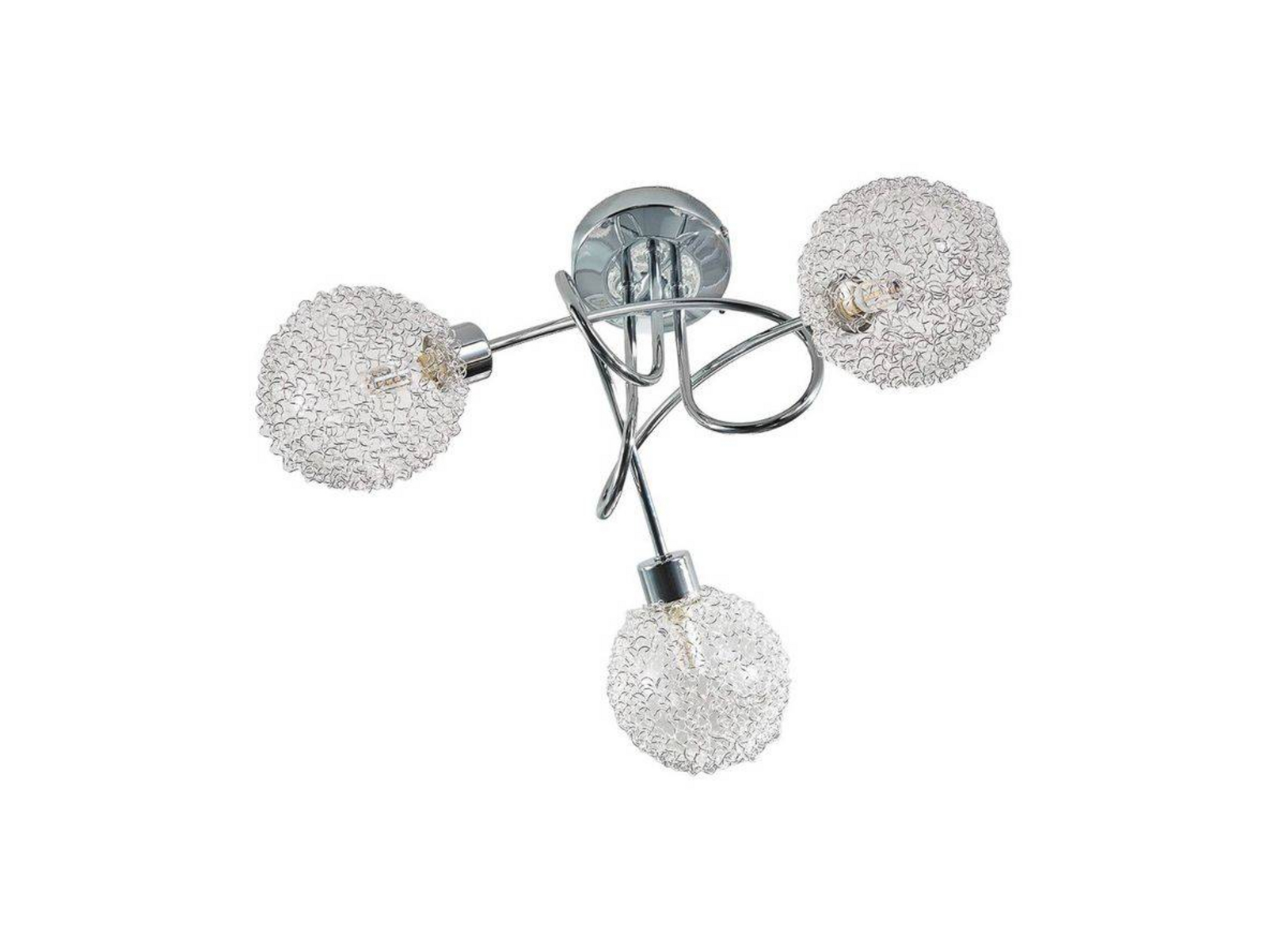 Ticino 3 Plafond Round Silver/Chrome - Lindby