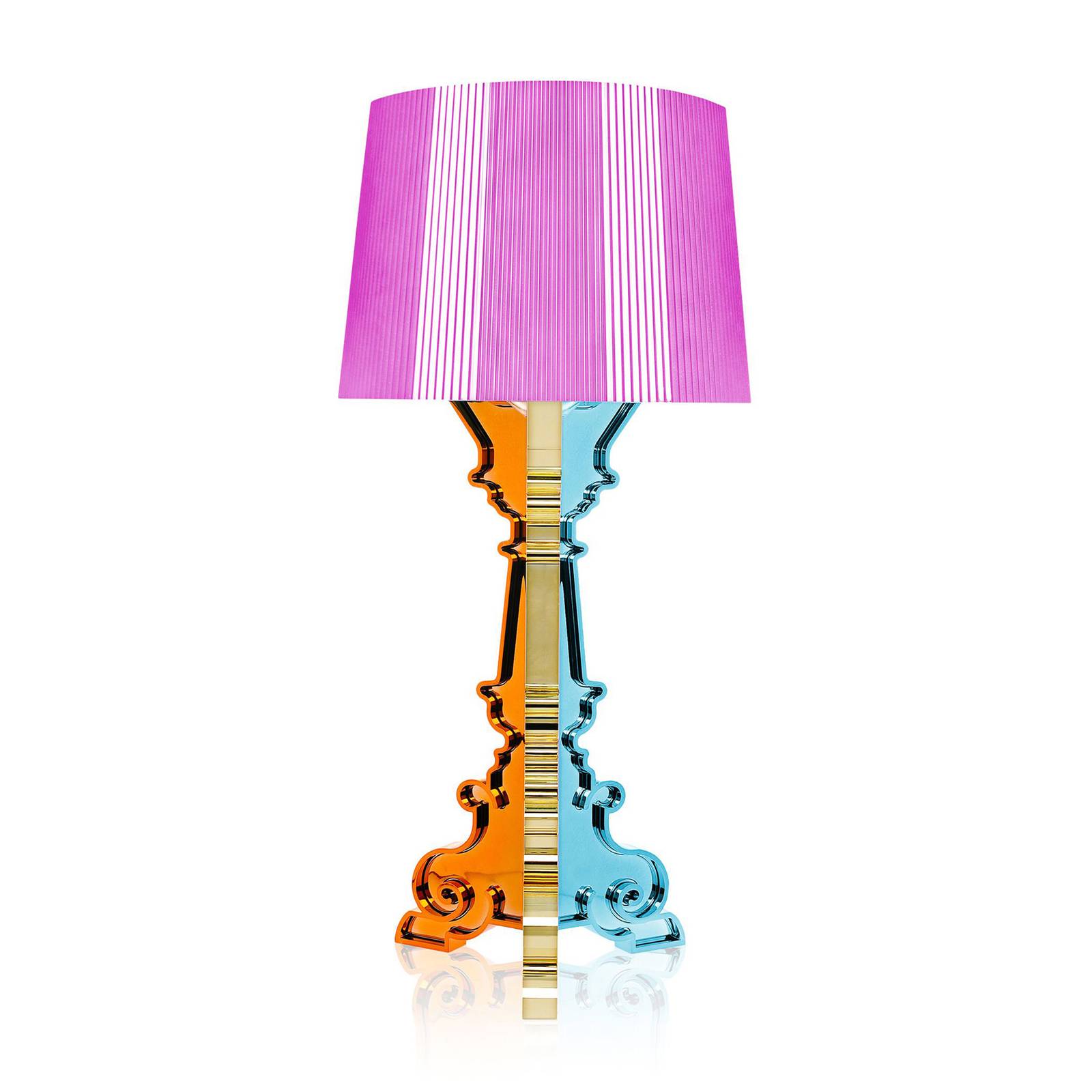 Kartell Bourgie lámpara mesa LED multicolor rosa, para salón / comedor, plástico, E14, 3.6 W, altura: 78 cm