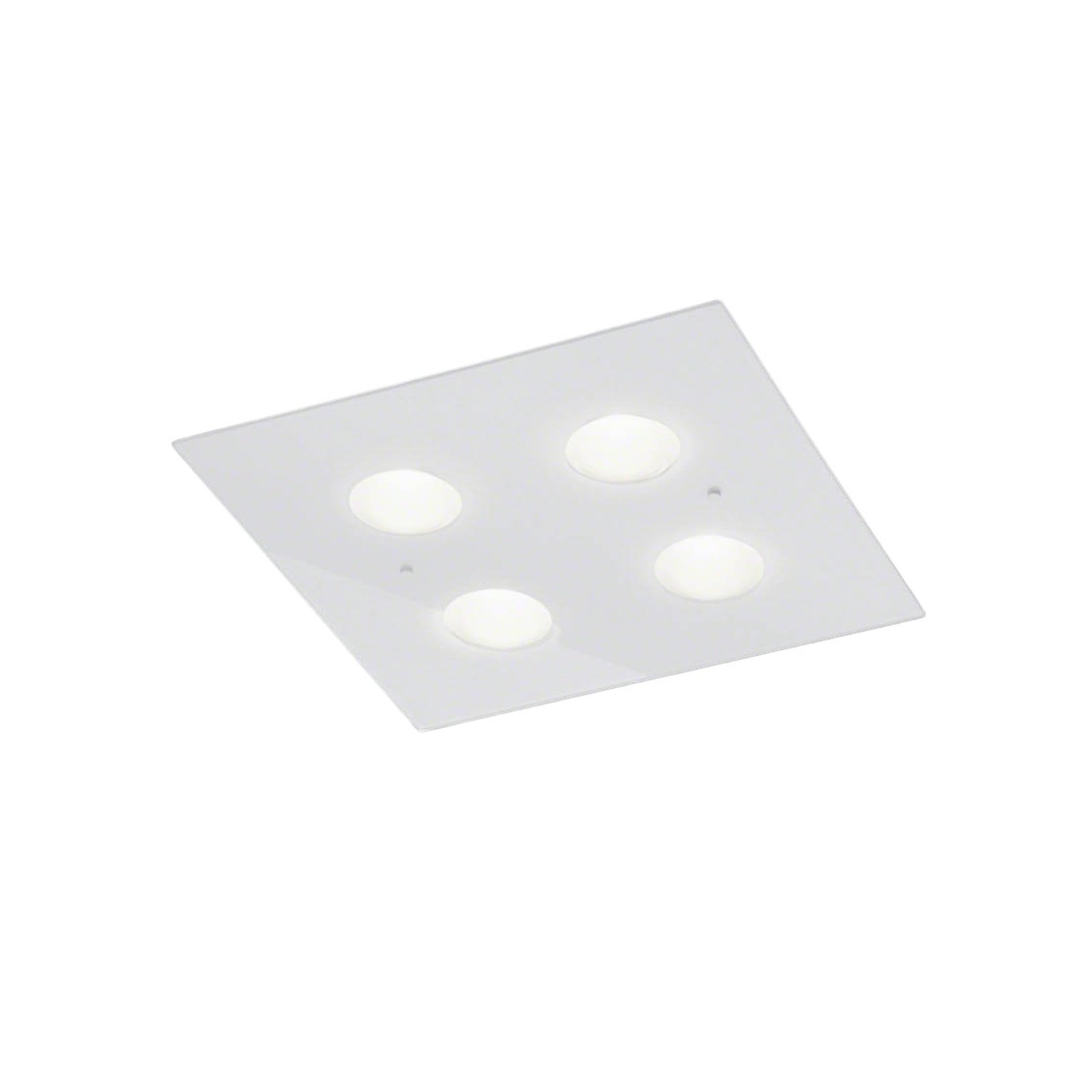 Helestra Nomi lampa sufitowa LED 38x38cm biała
