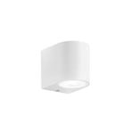 Applique d'extérieur ONE, blanche, hauteur 8 cm, métal, IP54