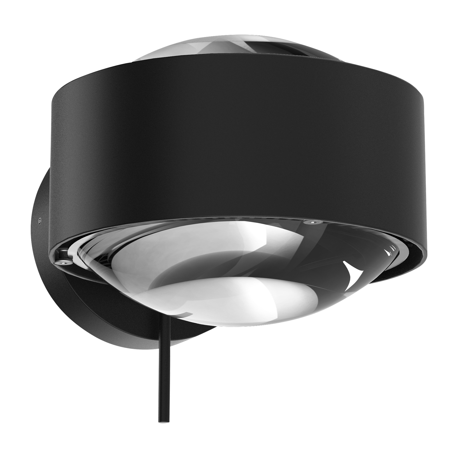Puk Maxx Wall+ Lentile LED transparente, negru mat/cromate