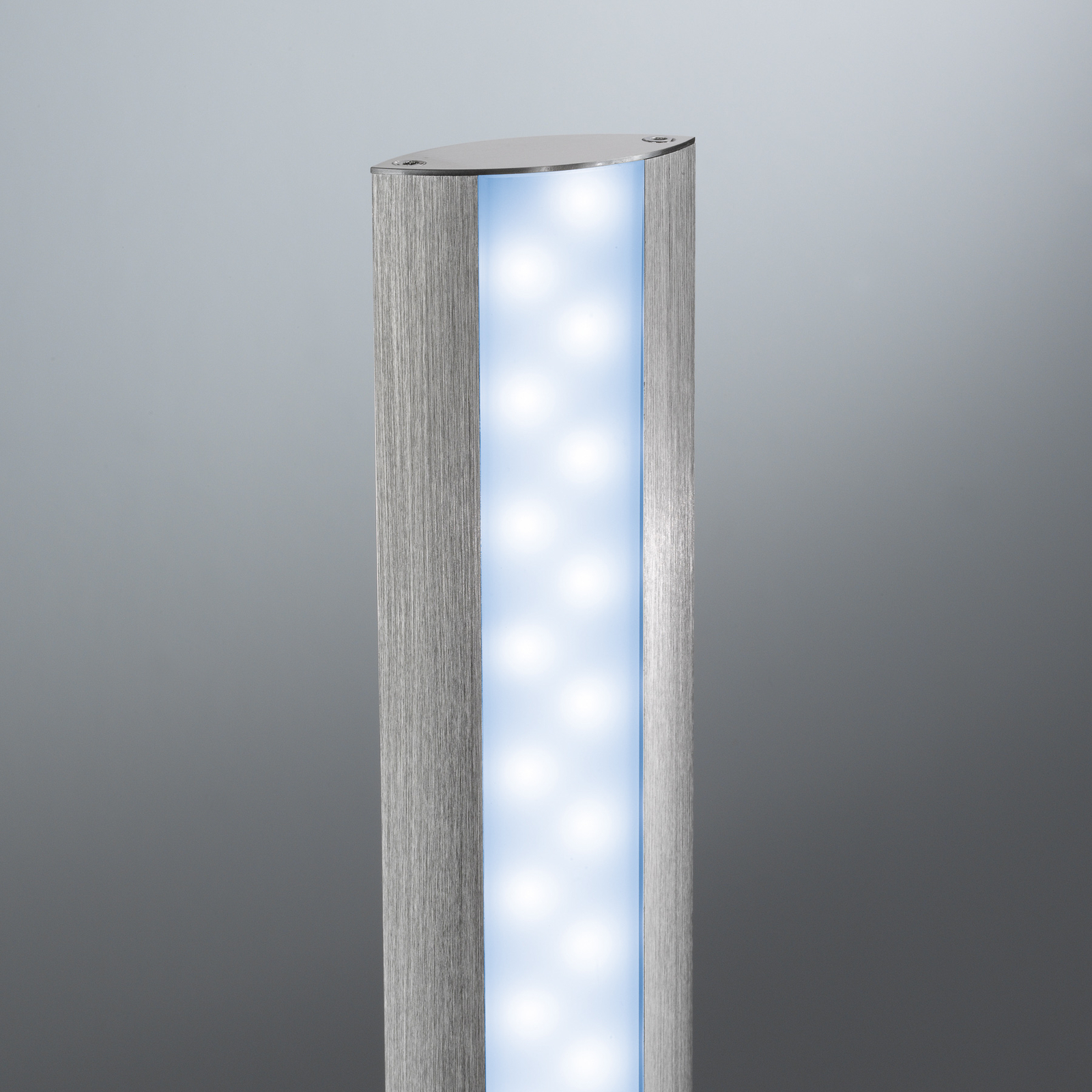 LED vloerlamp Beat, touchdimmer, CCT, aluminium