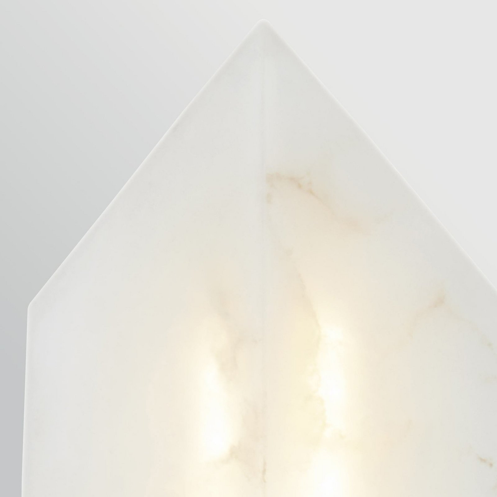 LED-vegglampe CAESAR, bronse, høyde 31 cm, metall/alabaster