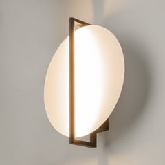 Maytoni LED-væglampe Mira, sort/hvid, højde 30 cm, metal