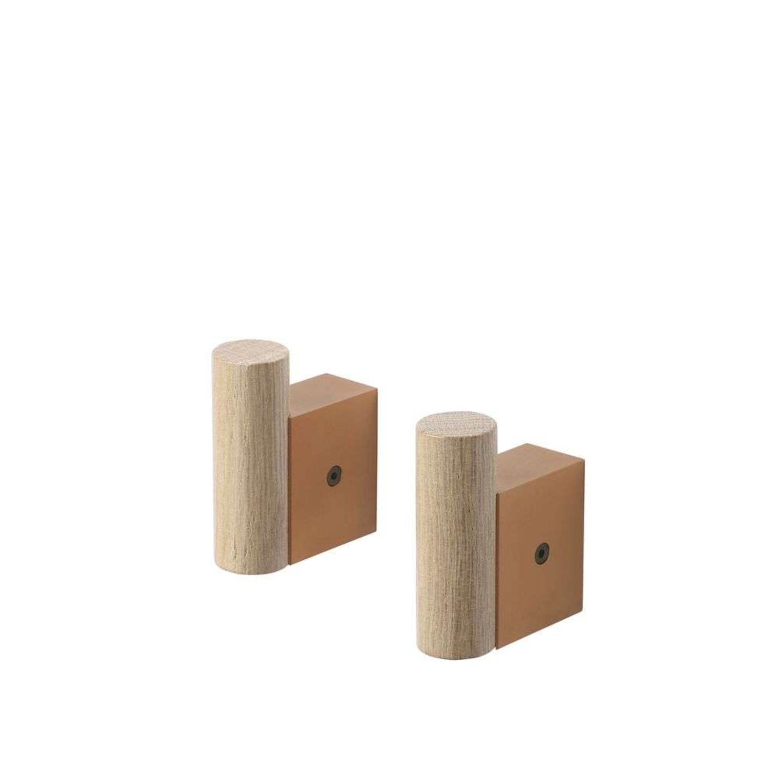 Attach Coat Hook Set of 2 Oak/Burnt Orange - Muuto