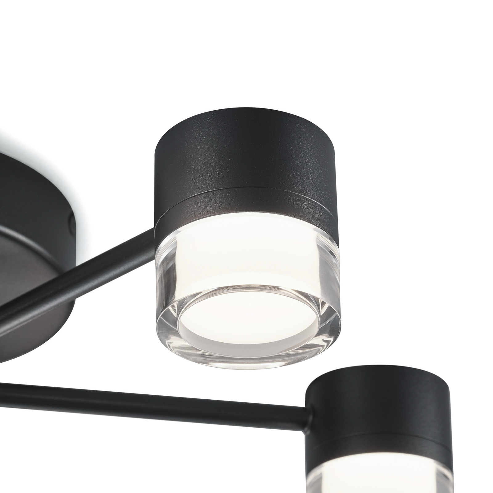 "Helestra Kala" LED lubinis šviestuvas, juodas, 11 lempučių.