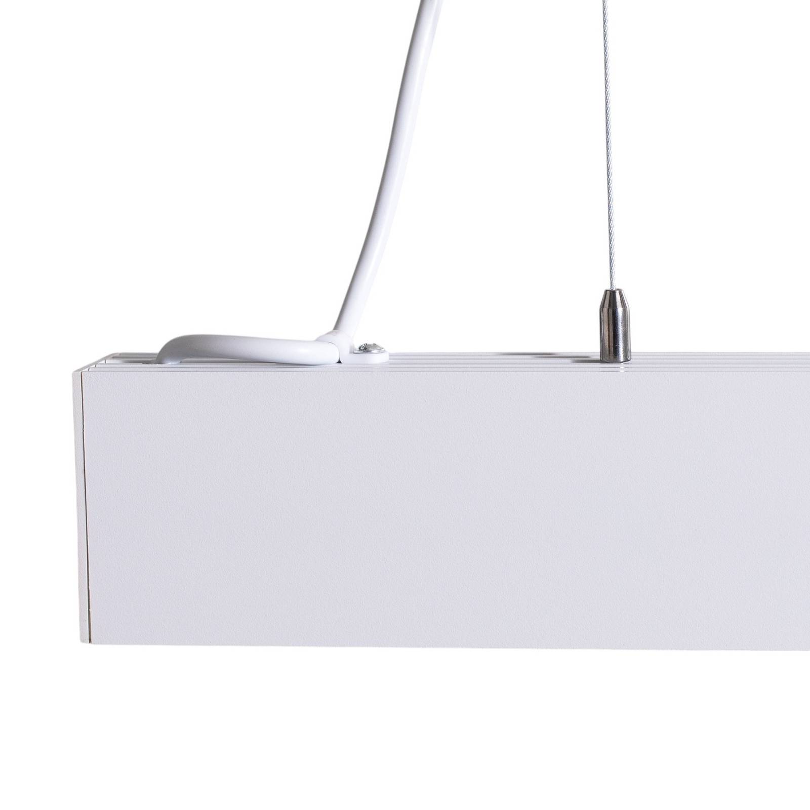 Lampa wisząca Luxe LED, biała, długość 112,5 cm, metal, 4000 K