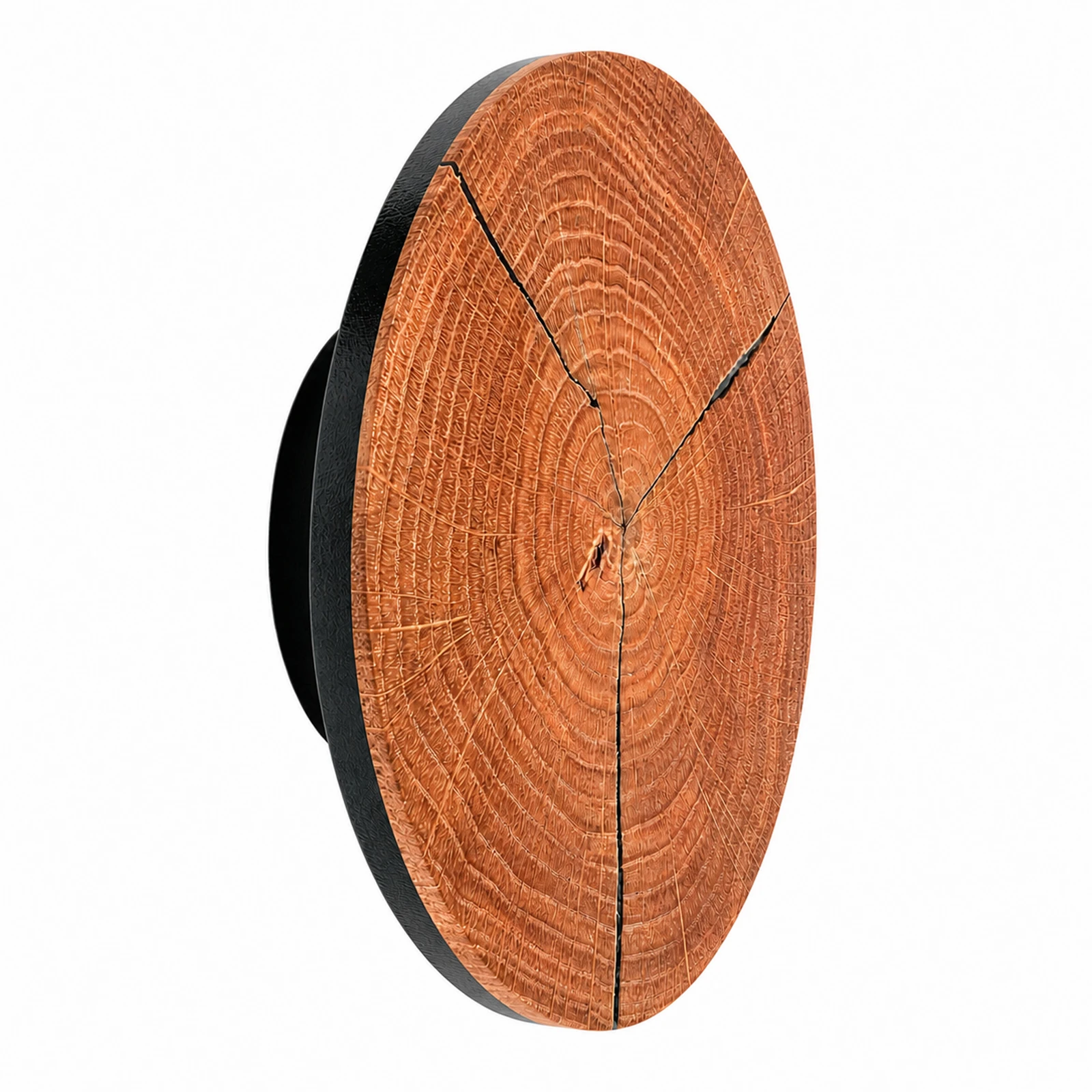 Applique murale LED Havana S, bois de bout/métal, Ø 19 cm
