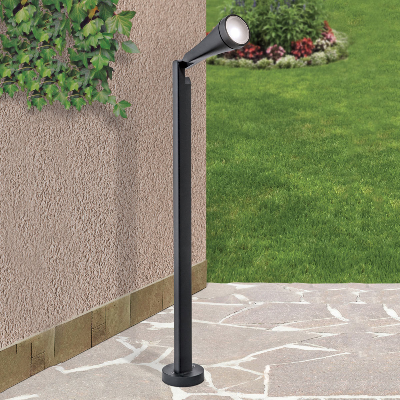 Orion LED path lamp Davin with pivotable head, die-cast aluminium, 4 W, energy efficiency: A+, W: 7 cm, H: 72 cm